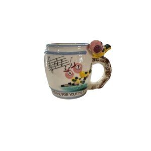 Vintage Whistle For Your Milk Ross Mug Bird Hand Decorated